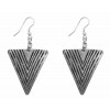 boucles triangle argentees