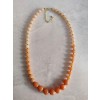 collier perles orange 