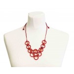 collier tagua rouge 