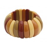 bracelet-marron-beige-elastiqué-manchette-artisanat-equitable