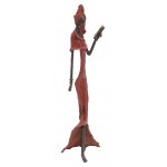 statue-bronze-rouge-cire-perdue-artisanat-equitable-napam-burkina