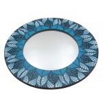 miroir-bleu-peint-main-rond-artisanat-equitable-artisans-du-monde