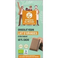 Chocolat fondant amandes vegan Bio et équitable - 100gr