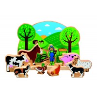 set-jeu-ferme-animaux-vache-cochon-mouton-bois-jouet-enfant-noel