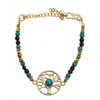 bracelet-harmonie-arbre-de-vie-bleu-noir-doré-bijou-artisanal-equitable