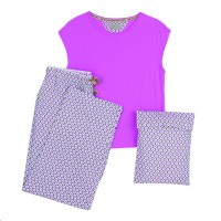 pyjama-pochette-manches-courtes-pantalon-rose-fuschia-violet-coton-bio-equitable