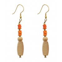 boucles-oreilles-BO-orange-pendante-beige-artisanal-inde-equitable