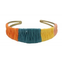 bracelet-couleur-raffia-bleu-jaune-orange-equitable