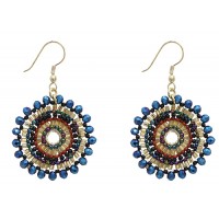 boucles-oreilles-rondes-perles-verre-multicolore-bleu-bijou-equitable-artisans-du-monde