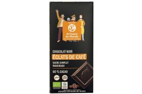 Chocolat noir éclats de café bio ét équitable 