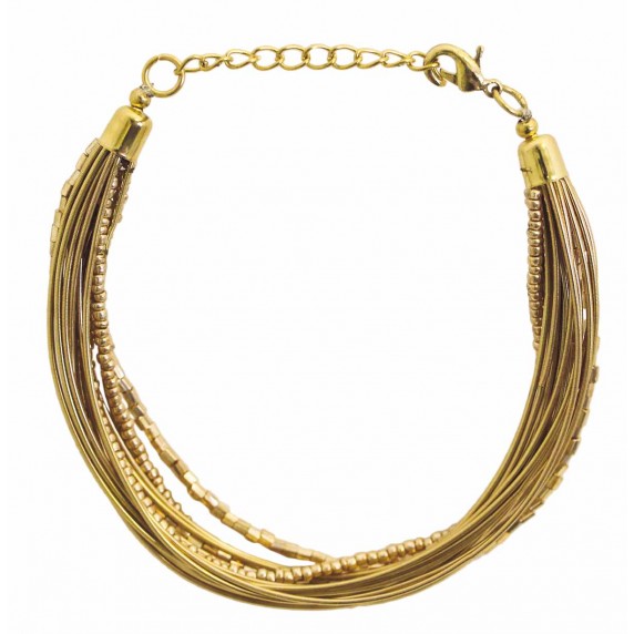 bracelet multirang doré