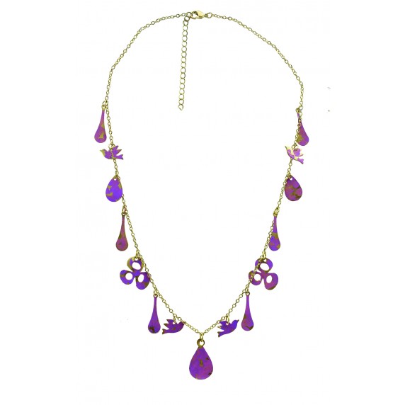 COLLIER CHARMS LILAS