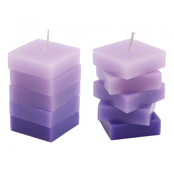 BOUGIE CARRES LILAS