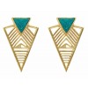 boucles turquoise dore 